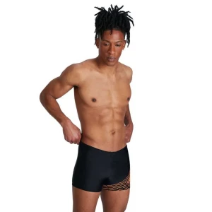 Speedo Bañador Bóxer Medley Logo Black / Papaya Punch UK 30