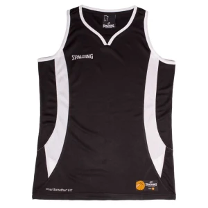 Spalding T-shirt Sans Manches Jam Black / White XL Femme