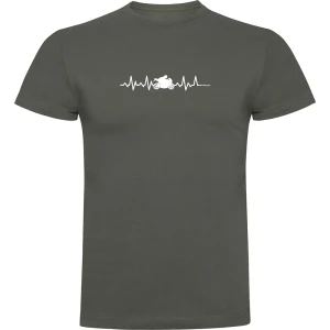 Kruskis Camiseta De Manga Corta Motorbike Heartbeat Dark Army Green XL