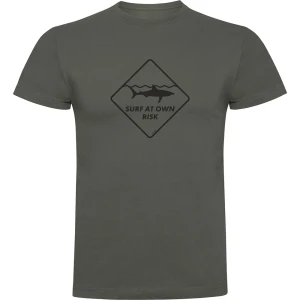 Kruskis T-shirt à Manches Courtes Surf At Own Risk Dark Army Green XL Homme