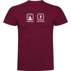 Kruskis T-shirt à Manches Courtes Problem Solution Surf Dark Red 3XL Homme