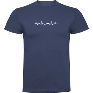 Kruskis Camiseta De Manga Corta Swimming Heartbeat Denim Blue 3XL