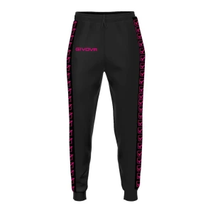 Givova Pantalon Tricot Band Black / Fluor Fuchsia 4XL Homme