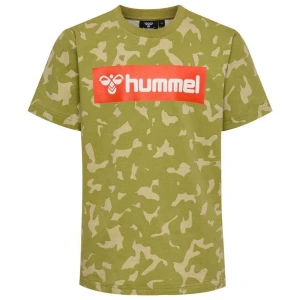Hummel T-shirt à Manches Courtes Rush Aop Green Olive 134 cm Garçon,Fille