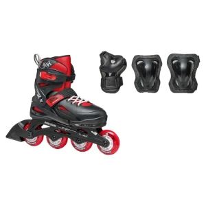 Rollerblade Patins En Ligne Fury Combo Black / Red EU 36 1/2-40 1/2 Garçon,Fille