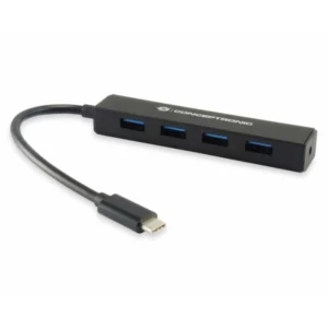 Conceptronic Hub Ctc4usb3 4 Port Usb-c Black One Size unisex