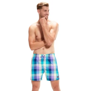 Speedo Bañador Corto Check Leisure 16´´ Ammonite Blue / Spritz / Miami Lilac / Aquarium S