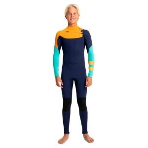 Hurley Traje De Neopreno De Manga Larga Y Cremallera Pectoral Advant 4/3 Mm Flag Blue 14-15 Años