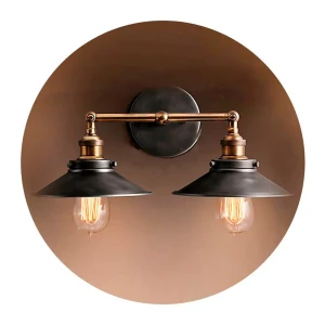 Edm Lámpara De Pared E27 63x29 Cm 60w Grey / Gold One Size