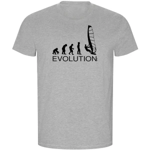 Kruskis T-shirt à Manches Courtes Evolution Windsurf Eco Heather Grey M Homme