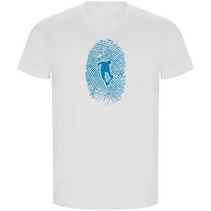Kruskis T-shirt à Manches Courtes Skateboarder Fingerprint Eco White L Homme