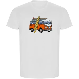 Kruskis T-shirt à Manches Courtes Surf Hippie Van Surf Eco White M Homme