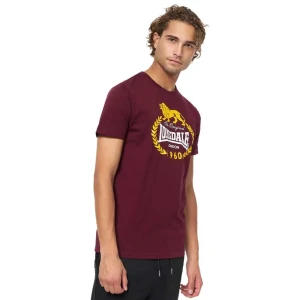 Lonsdale T-shirt à Manches Courtes Ecclaw Black / Oxblood L