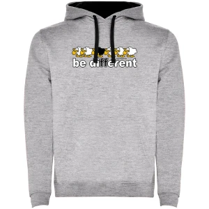Kruskis Sweat à Capuche Be Different Football Two-colour Heather Grey / Black 2XL Homme