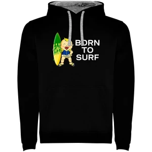 Kruskis Sweat à Capuche Born To Surf Two-colour Black / Grey L Homme
