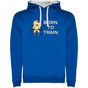 Kruskis Sweat à Capuche Born To Train Two-colour Royal Blue / White L