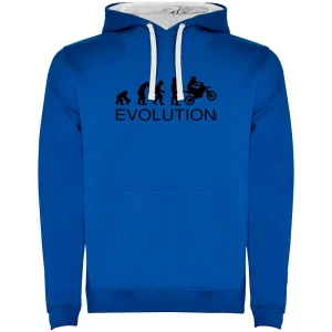 Kruskis Sudadera Con Capucha Evolution Off Road Two-colour Royal Blue / White M