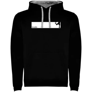 Kruskis Sweat à Capuche Frame Football Two-colour Black / Grey M Homme