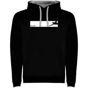 Kruskis Sudadera Con Capucha Frame Swim Two-colour Black / Grey L