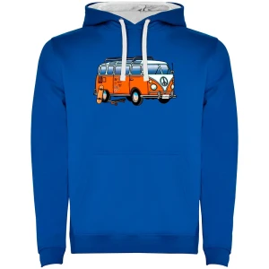 Kruskis Sweat à Capuche Hippie Van Skate Two-colour Royal Blue / White M Homme