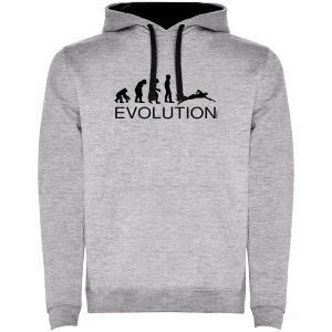 Kruskis Sudadera Con Capucha Natacion Evolution Swim Two-colour Heather Grey / Black L