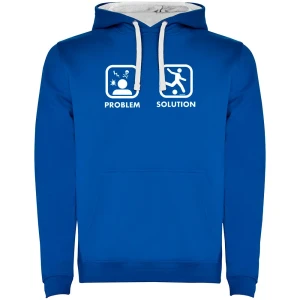 Kruskis Sweat à Capuche Problem Solution Play Football Two-colour Royal Blue / White S Homme