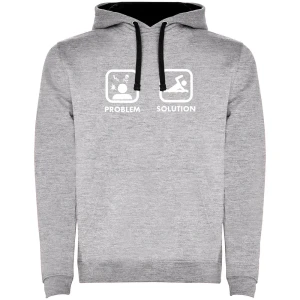 Kruskis Sudadera Con Capucha Problem Solution Swim Two-colour Heather Grey / Black 2XL