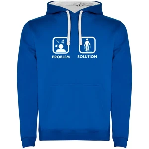 Kruskis Sweat à Capuche Problem Solution Train Two-colour Royal Blue / White L