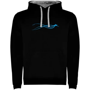 Kruskis Sudadera Con Capucha Stella Swim Two-colour Black / Grey 3XL