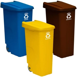 Wellhome Papelera De Reciclaje 330l Pk3589 3 Unidades Multicolor One Size