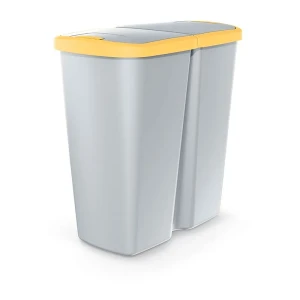 Keden Poubelle De Recyclage Compacta Q 48x28x51 Cm White / Yellow One Size