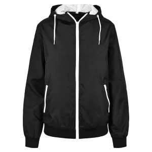 Build Your Brand Veste Windrunner Black / White XS Femme