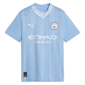 Puma T-shirt Manches Courtes Junior Domicile Manchester City Fc Replica 23/24 Light Blue 5-6 Années Garçon,Fille