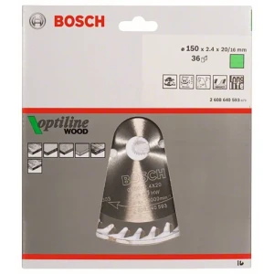 Bosch Disco De Sierra Circular Para Madera Op Wo H 150x20-36 Grey One Size