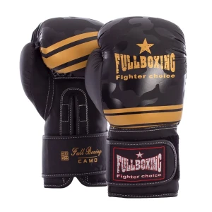 Fullboxing Gants De Boxe Artificiels Cuir Camo Black / Gold 12 oz