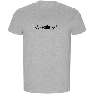 Kruskis Camiseta De Manga Corta Motorbike Heartbeat Eco Heather Grey XL