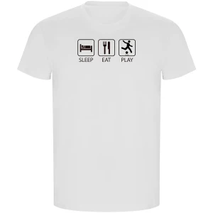 Kruskis T-shirt à Manches Courtes Sleep Eat And Play Football Eco White 2XL Homme