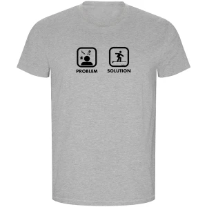 Kruskis T-shirt à Manches Courtes Surf Problem Solution Surf Eco Heather Grey XL Homme