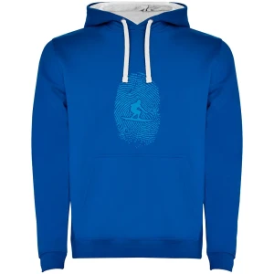 Kruskis Sweat à Capuche Surfer Fingerprint Two-colour Royal Blue / White M Homme