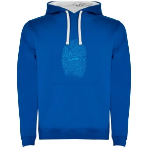 Kruskis Sudadera Con Capucha Swimmer Fingerprint Two-colour Royal Blue / White XL