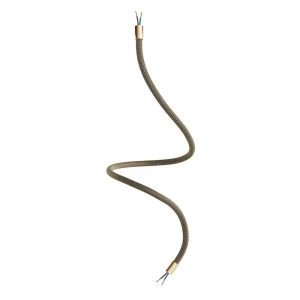 Cables Câble De Tuyau Creative Flex Rz24 90 Cm Satin Bronze / Black and Gold 90 cm