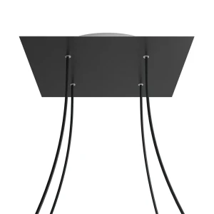 Creative Cables Kroq404f103 Xxl Rose-one Square Matte Black Rose Kit Multicolor 400 mm
