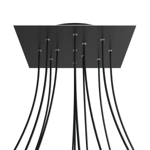 Creative Cables Krovnq4012f103 Xxl Rose-one Carré Noir Mat Kit De Roses Multicolor 400 mm