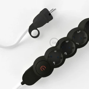 Creative Cables Multiprise Câble En Rayonne M1t4n03rm01 Rm01 3 M White / Black 3 m unisex