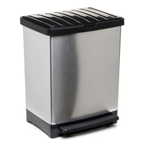 Tatay Papelera De Reciclaje Trend 25l Silver / Black One Size