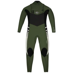 Rip Curl Combinaison En Néoprène à Manches Longues Et Fermeture éclair Sur La Poitrine Pour Junior Dawn Patrol Stm 5/3 Mm Gb Green 12 Années Garçon