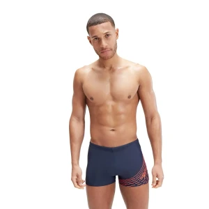 Speedo Bañador Bóxer Medley Logo True Navy / Volcanic Orange UK 28