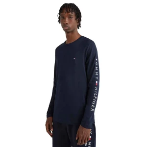 Tommy Hilfiger T-shirt à Manches Longues Logo Desert Sky XL Homme