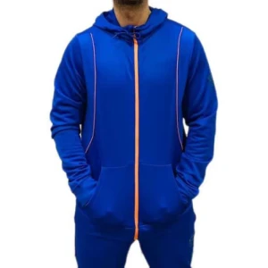 Umbro Sweat-shirt à Zip Pro Training Deep Surf / Vermillion Orange L Homme,Femme