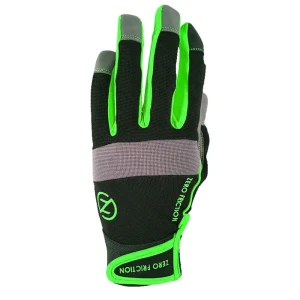 Zero Friction Guantes De Trabajo Work Sueded Palm Black / Green One Size